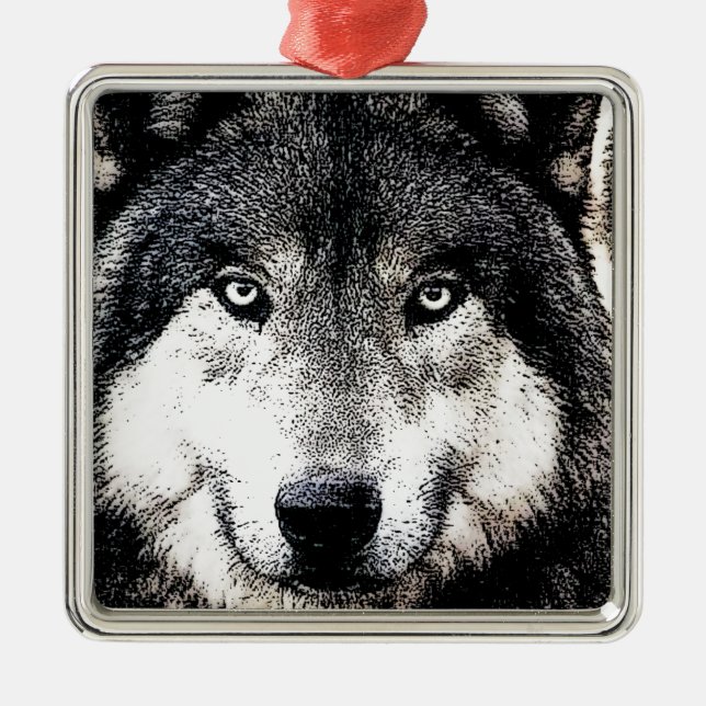 Adorno Metálico Wolf Eyes (Frente)
