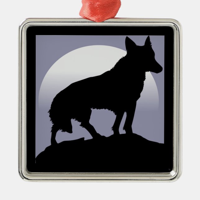 ADORNO METÁLICO WOLF SILHOUETTE (Frente)