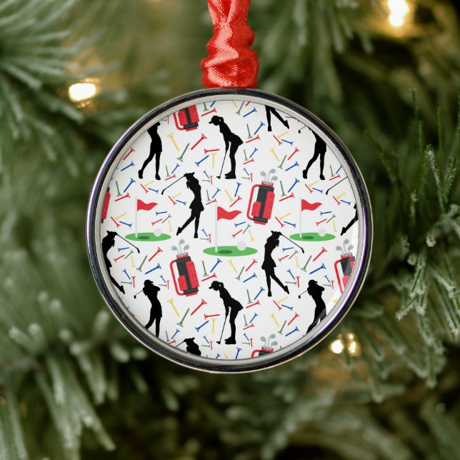 Adorno Metálico Women’s Golf Lover Christmas Ornament Keepsake (Árbol)