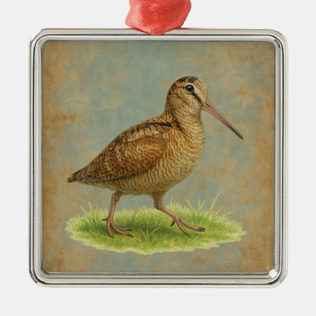 Adorno Metálico Woodcock design Christmas tree decoration (Frente)