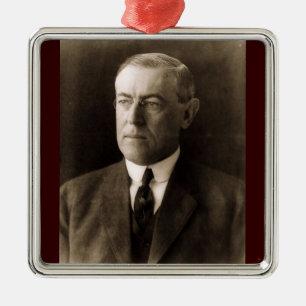 Adorno Metálico Woodrow Wilson 28º Presidente
