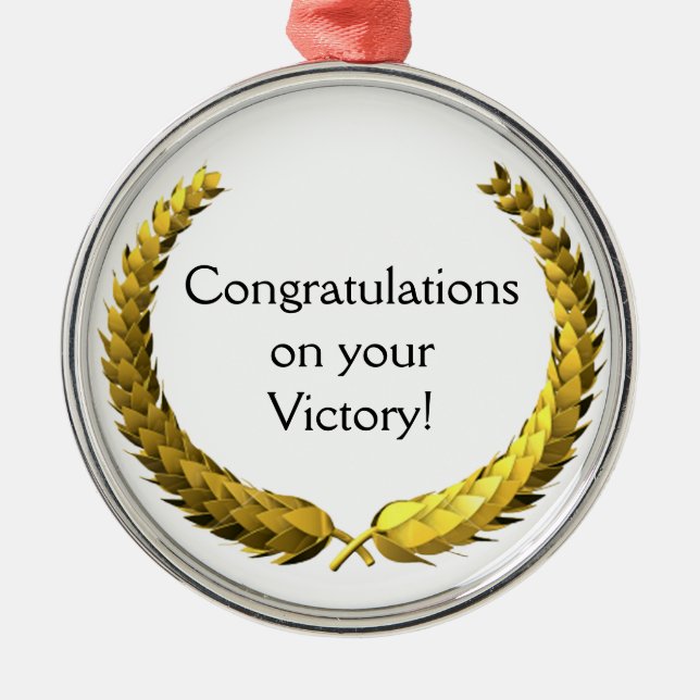 Adorno Metálico Wreath de Laurel de oro (Frente)