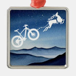 Adorno Metálico Xmas Bicicleta de Montaña Reno Navidad Estrella No
