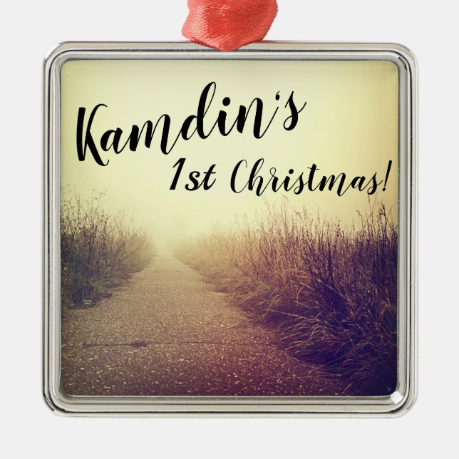 Adorno Metálico XMAS Ornament Personalizado Sunrise Pathway Walkwa (Frente)