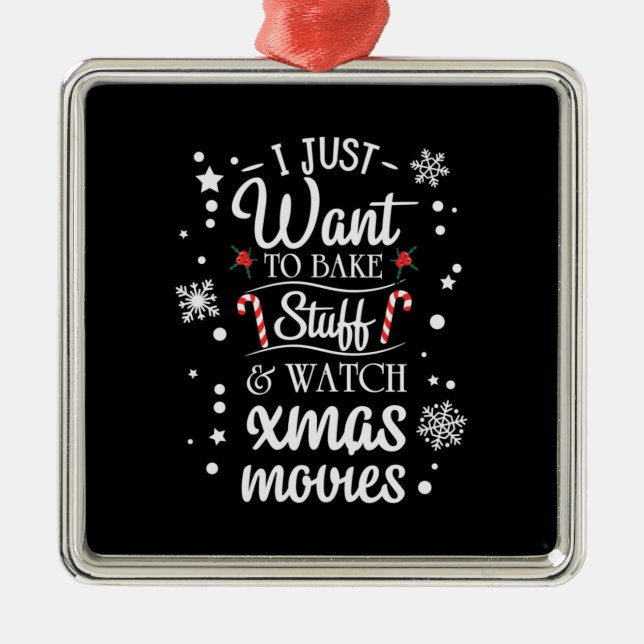 Adorno Metálico Xmas que quiero hornear (Frente)