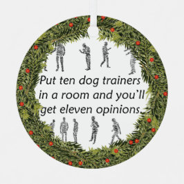 Adorno Metálico XMas Wreath Diez entrenadores de perros