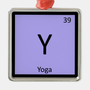 Adorno Metálico Y - La yoga se divierte símbolo de la tabla