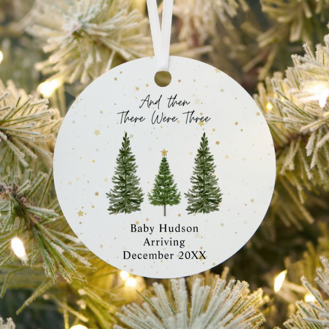 Adorno Metálico Y Luego Llegaron Tres Bebés Pronto (in situ)