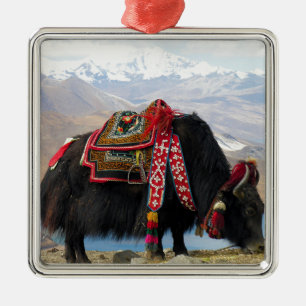 Adorno Metálico Yak tibetano