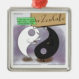 Adorno Metálico Yin se encuentra con Yang Zen Funny