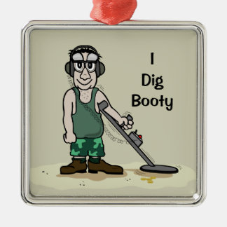 Adorno Metálico Yo cavo a Booty Metalizado Detector