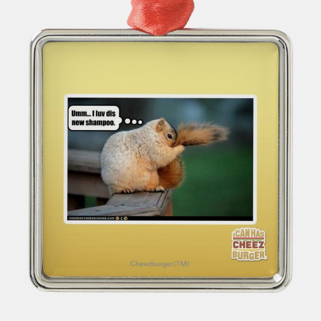 Adorno Metálico Yo luv este nuevo champú (Frente)