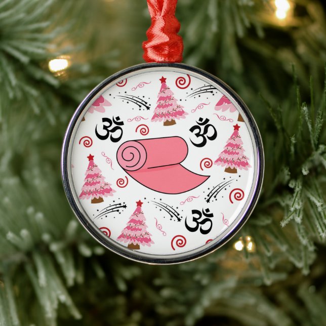 Adorno Metálico Yoga Lover Christmas Ornament Keepsake (Árbol)
