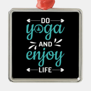 Adorno Metálico Yoga Lover Hacer Yoga Y Disfrutar De La Vida