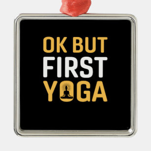 Adorno Metálico Yoga Lover Ok Pero Primero Yoga