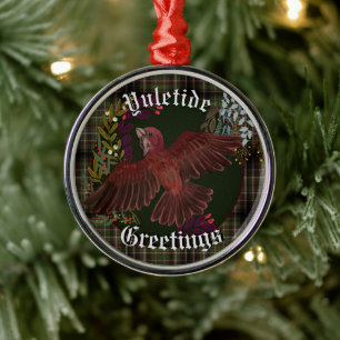 Adorno Metálico Yuletide Greetings Purple Finch