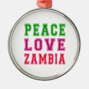Adorno Metálico Zambia del amor de la paz