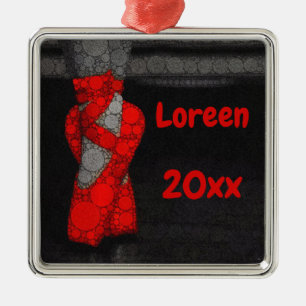 Adorno Metálico Zapatillas de bailarina roja personalizadas