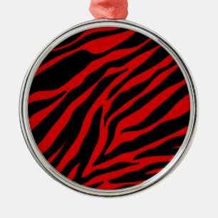 Adorno Metálico zebra roja
