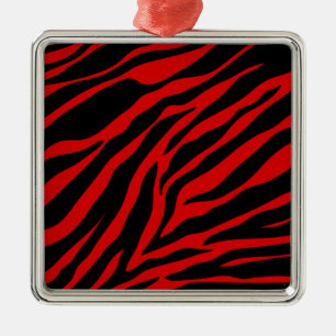 Adorno Metálico zebra roja