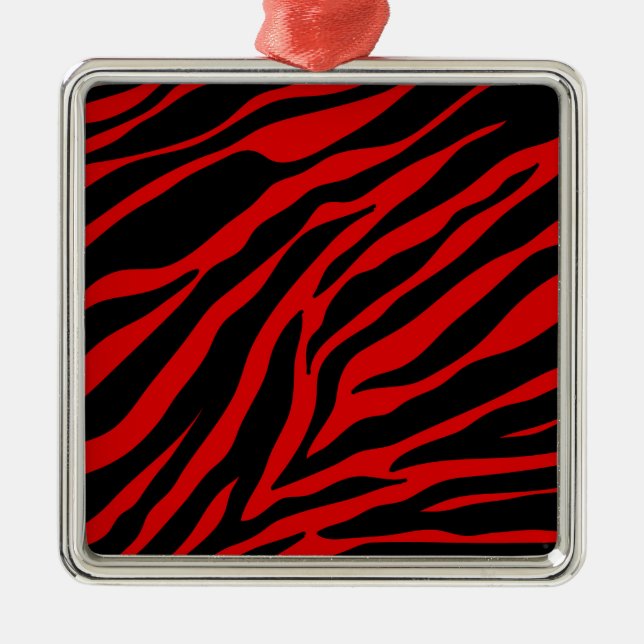 Adorno Metálico zebra roja (Frente)