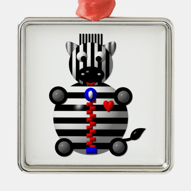 Adorno Metálico Zebra with Zipper (Frente)