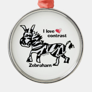 Adorno Metálico Zebraham- Amo el contraste