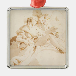 Adorno Metálico Zephyr y flora