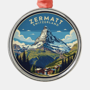 Adorno Metálico Zermatt Suiza Matterhorn