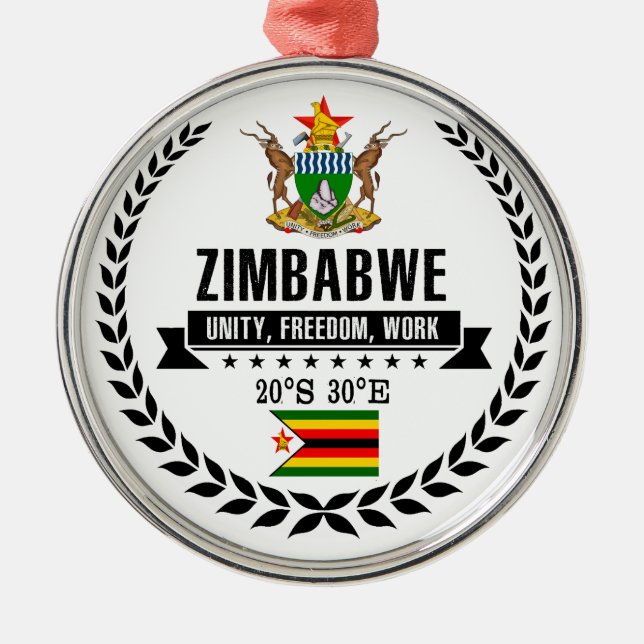 Adorno Metálico Zimbabue (Frente)