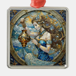 Adorno Metálico Zodiac - Aquarius El Aguador