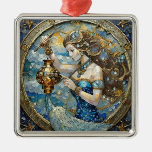Adorno Metálico Zodiac - Aquarius El Aguador