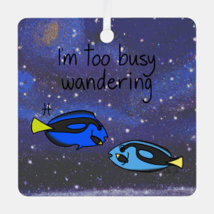 Adorno Metálico Zodiac Pisces "Estoy demasiado ocupado Wandering".