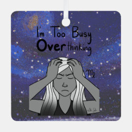 Adorno Metálico Zodiac Virgo "Estoy demasiado ocupado pensando dem