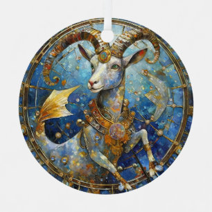 Adorno Metálico Zodiaco - Capricornio la Cabra de Mar