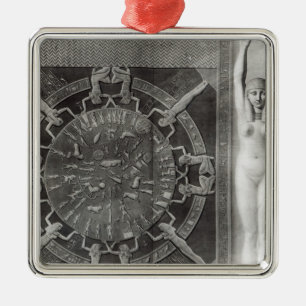 Adorno Metálico Zodiaco de Dendera, grabado en 1802