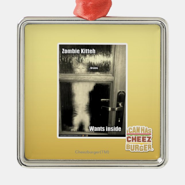 Adorno Metálico Zombi Kitteh (Frente)