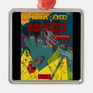 Adorno Metálico Zombies con ojos láser adornados con chainsaws