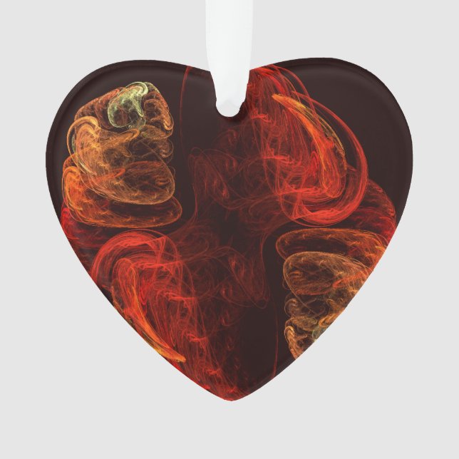 Adorno Metamorfosis Resumen Arte Corazón Acrílico (Anverso)