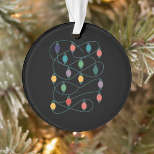 Adorno Mi color favorito es luces de Navidad divertido pi