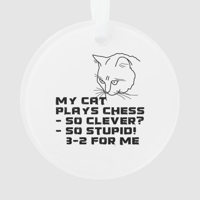 Adorno Mi gato juega al ajedrez (Reverso)