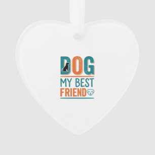 Adorno Mi perro mi mejor amigo Camiseta diseño vintage am