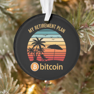 Adorno Mi Plan de Jubilación Bitcoin Playa Atardecer