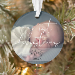 Adorno Mi Primer Navidad 2 Foto Escritura Elegante