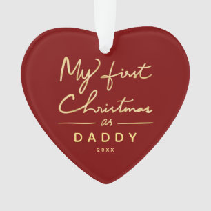 Adorno Mi primer navidad como foto en forma de corazón