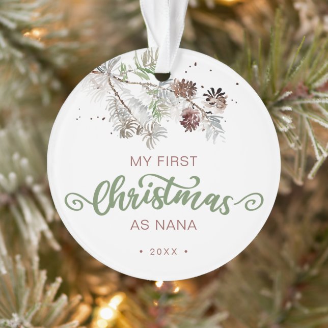 Adorno Mi Primer Navidad como Nana Pine (Árbol)