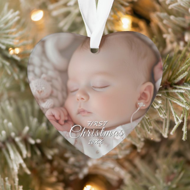 Adorno Mi primer Personalizado de Navidad, bebé, foto, co (Árbol)