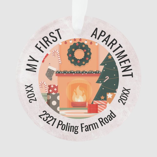 Adorno Mi primera dirección del Personalizado de mi depar (Anverso)