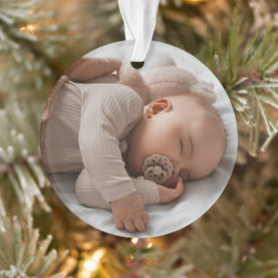 Adorno Mi primera foto de bebé en Navidad Escritura elega