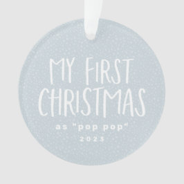 Adorno Mi primera Navidad como foto personalizada del abu